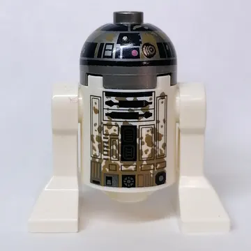 Astromech Droid, R2-D2, Flat Silver Dome, Mud Stains, Dual Sided Printed Body
