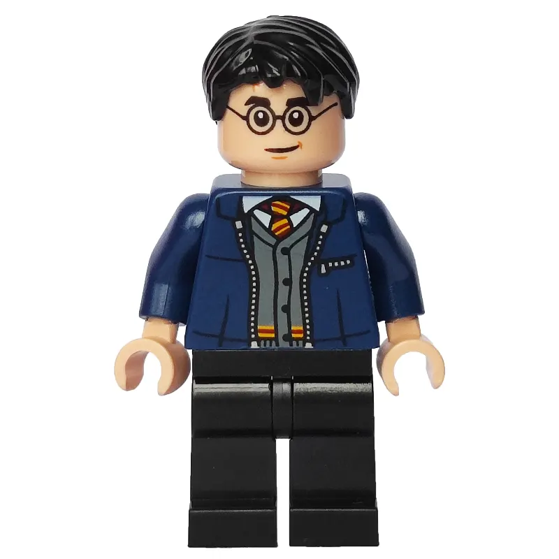 Harry Potter, Open Dark Blue Jacket over Gryffindor Sweater