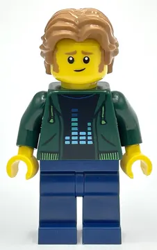 Dark Green Torso, Dark Blue Legs, Medium Nougat Hair
