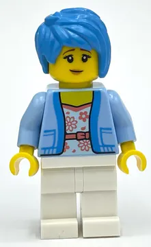 Bright Light Blue Torso, White Legs, Dark Azure Hair