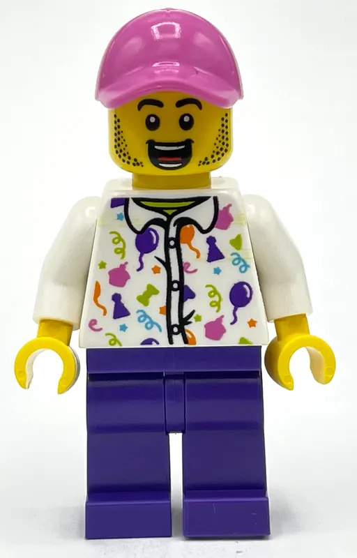 White Torso, Dark Purple Legs, Dark Pink Cap