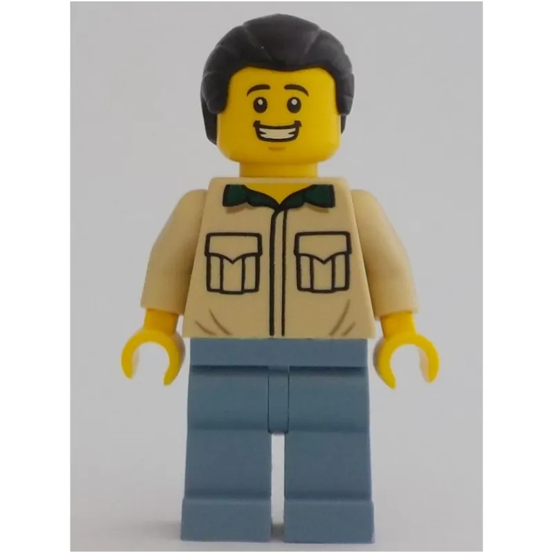 Tan Torso, Sand Blue Legs, Black Hair