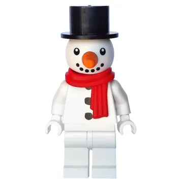 Snowman - Red Scarf, Black Hat, Mask