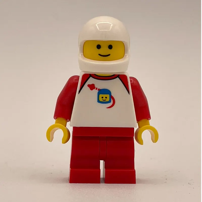 Red Medium Legs, White Torso, Classic Space Helmet