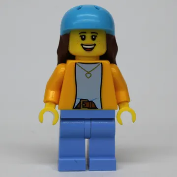Orange Torso, Medium Blue Legs, Medium Azure Helmet