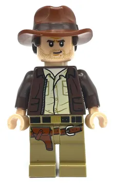 Indiana Jones in Dark Brown Jacket, Tan Shirt, Light Nougat Hands