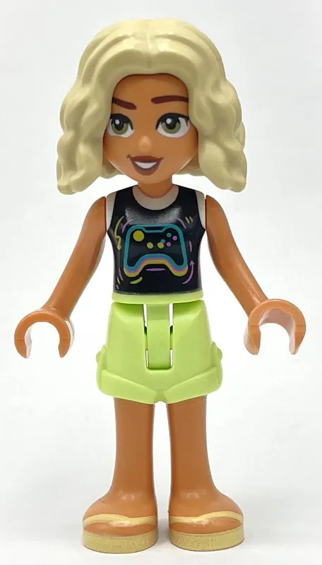 Nova - Black Top, Bright Light Yellow Shorts