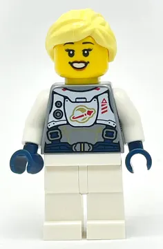 Astronaut, Female, Flat Silver Torso, White Legs, Bright Light Yellow Hair
