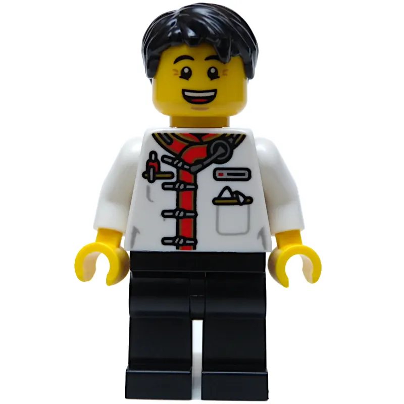 Waiter, White Torso, Black Legs, Black Hair
