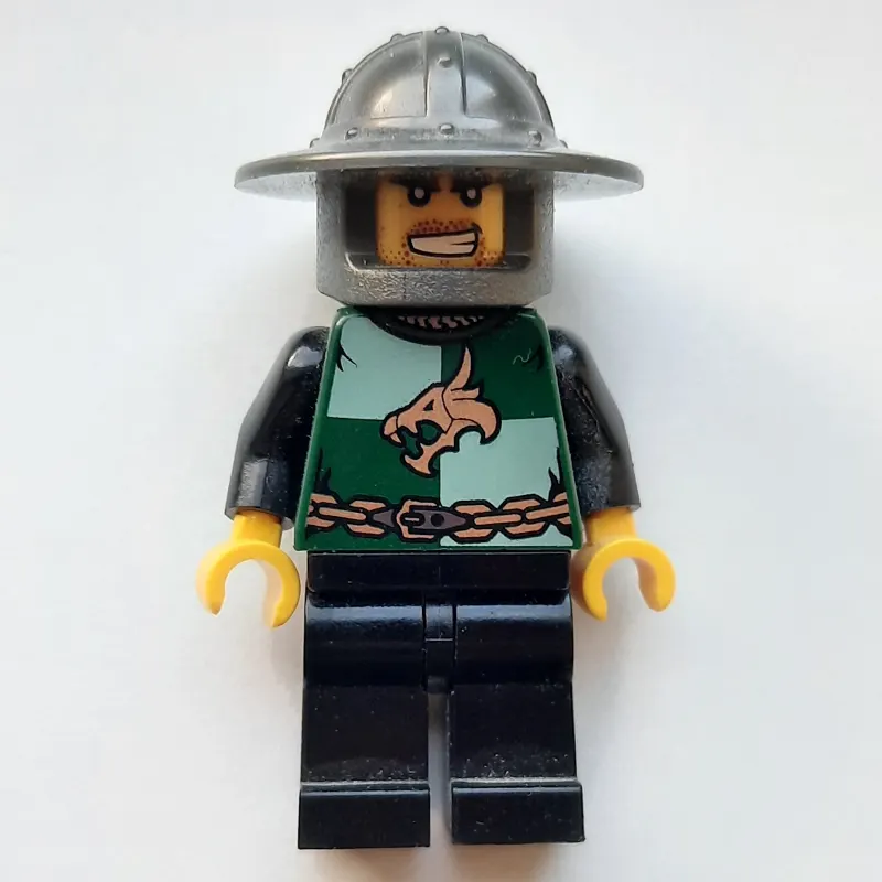 Dragon Knight, Dark Green, Wide Brim Helmet, Angry (Pearl Titanium)