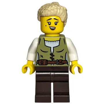 Carpenter, Olive Green Torso, Dark Brown Legs