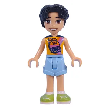 Niko - Bright Light Orange Shirt, Bright Light Blue Shorts