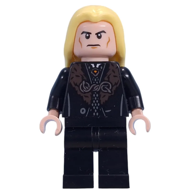 Lucius Malfoy, Black Robes with Dark Red Fur, Plain Legs