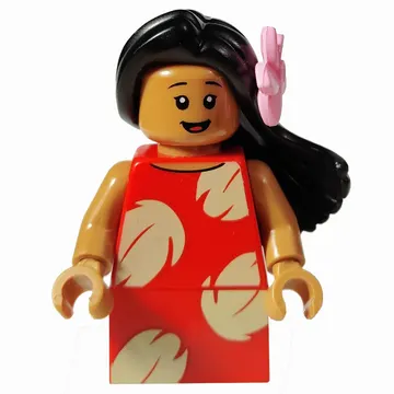 Lilo, Bright Pink Flower, Brick Skirt
