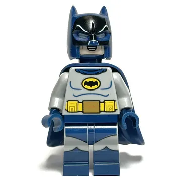 Batman, Light Bluish Gray Suit, Rubber Dark Blue Cape and Cowl (60's TV Series)