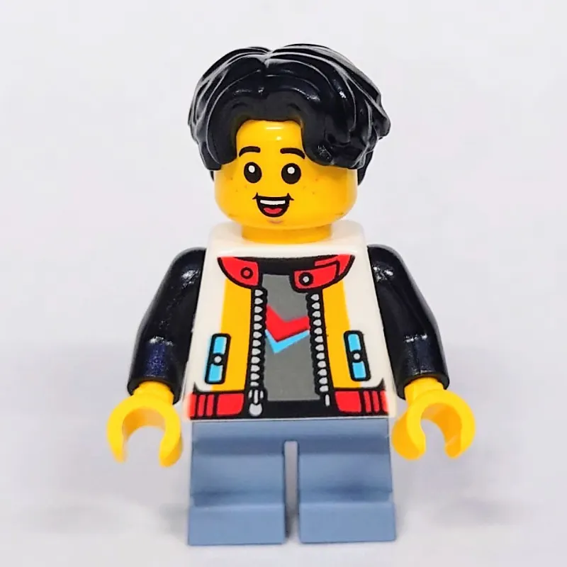 Kid, White Torso, Sand Blue Legs, Black Hair