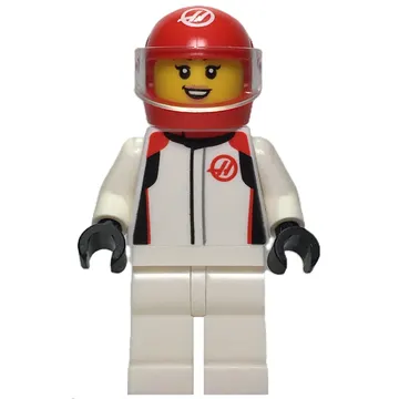 F1 Driver, Haas, White Suit, Red Helmet