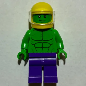 Hulk, Minifig, Yellow Helmet