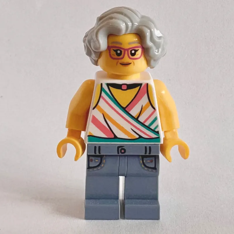 Woman, White Torso, Sand Blue Legs, Light Bluish Grey Hair