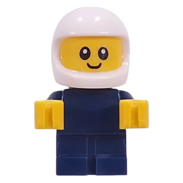 Baby, Racer, Dark Blue Body, White Helmet