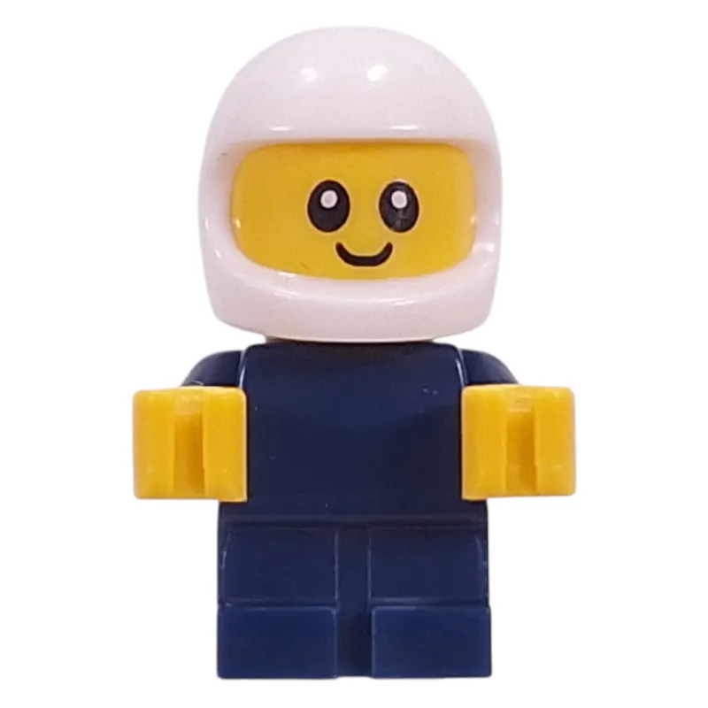 Baby, Racer, Dark Blue Body, White Helmet
