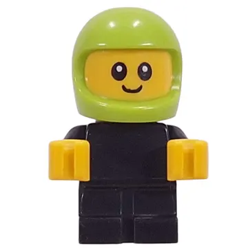 Baby, Racer, Black Body, Lime Helmet