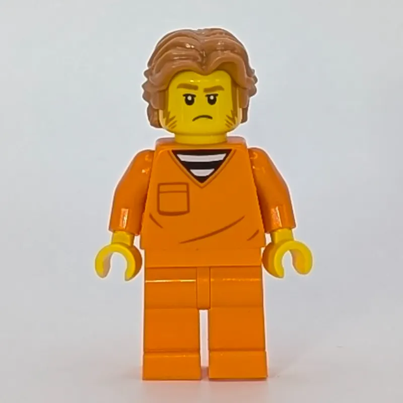 Criminal, Orange Prison Jumpsiut, Medium Nougat Hair