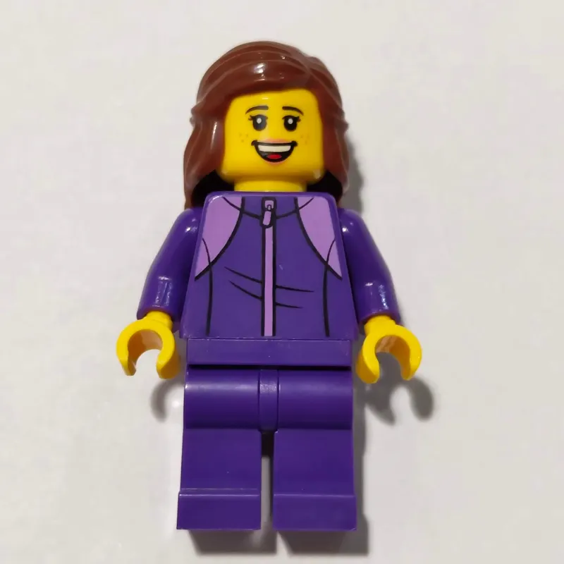 Hiker, Dark Purple Tracksuit, Reddish Brown Hair