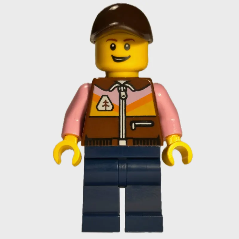 Passenger, Reddish Brown Torso, Dark Blue Legs, Reddish Brown Cap