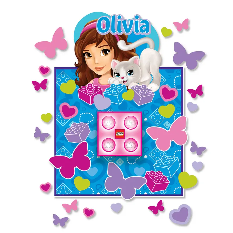 Friends Brick Night Light and Wall Decals - Olivia