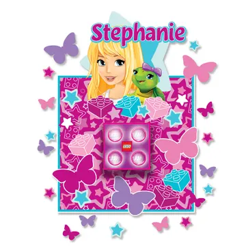 Friends Brick Night Light and Wall Decals - Stephanie