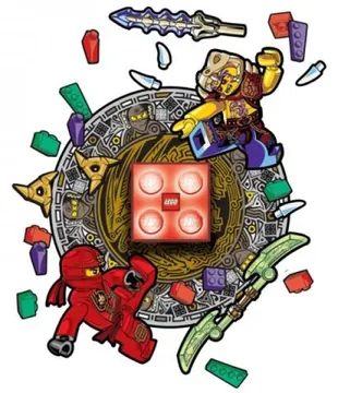 Ninjago Brick Night Light and Wall Decals - Kai