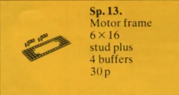 Train Motor Plate with Buffers