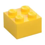 Brick 2 x 2 without Inside Ridges with LEGO Logo with Open O Black Print