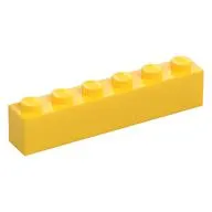 Brick 1 x 6 with Black 'TAXI' print