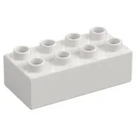 Duplo Brick 2 x 4 with 'ZOO' with Tiger Stripes Print