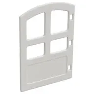 Duplo Door 1 x 4 x 4 with Four Panes, Different Size and Curved Top