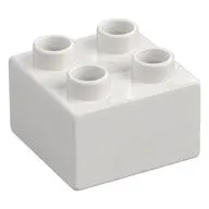 Duplo Brick 2 x 2 with 'BANANAS' AND Two Bunches of Bananas Print