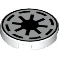 Tile Round 2 x 2 with Republic Eight-point Star Print