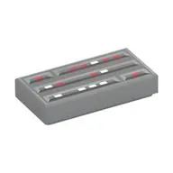 Tile 1 x 2 with Stylised Computer Console Print