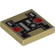 Tile 2 x 2 with SW Rebel Mechanical Print