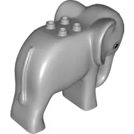 Duplo Animal Elephant, Adult, Stationary Head, Four Studs, Angular Eye Print