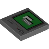 Tile 2 x 2 with Computer Monitor, White Power Switch Spot Print