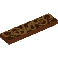 Tile 1 x 4 with Viking Snakes Knotwork Print