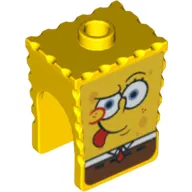 Minifig Head Special, SpongeBob with Tongue Out Print