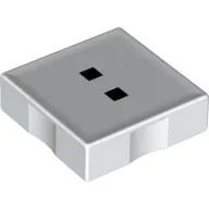 Duplo Tile 2 x 2 with ':' Print