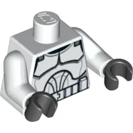 Torso Clone Trooper Armour Print, White Arms, Black Hands