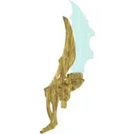 Large Figure Weapon Blade, Ornate with Trans-Light Blue Pattern (Tarix)
