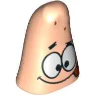 Minifig Head Special, Starfish with Tongue Out Print (Patrick)