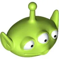 Minifig Head Special, Alien with Antenna and Three Eyes Print (Toy Story Alien)